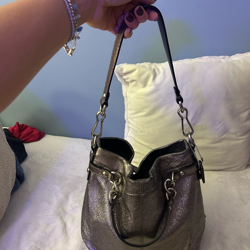 Metallic coach Handbag - Picture 4 of 5